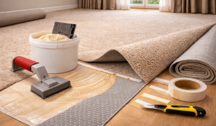 Colle ou adhésif : Comment choisir pour la pose de sa moquette d'hôtel ?