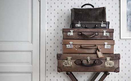 Inspiration patines deco valises cuir Inspiration patines deco valises cuir